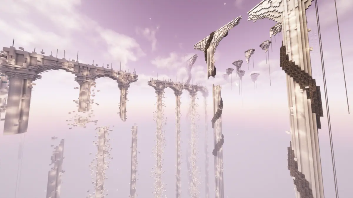 Minecraft landscape and architecture.